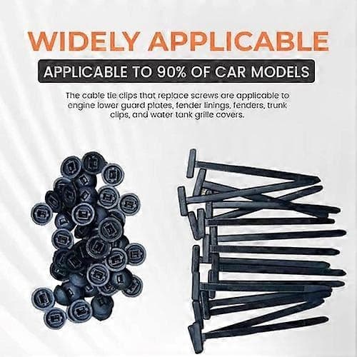 Nylon Universal Cable Tie Buckle, 10-100 Pin and Button Cable Tie Self-Locking-Perfect 50pcs