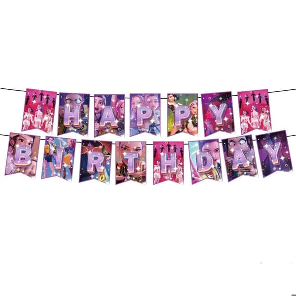 Barnebursdagsdekorasjoner, festutstyr for gutter og jenter - D8