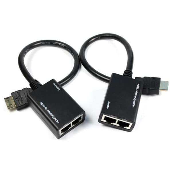 HDMI över RJ45 CAT5e CAT6 UTP LAN Ethernet Extender Repeater Kabel 1080p WSM50513093A_1904