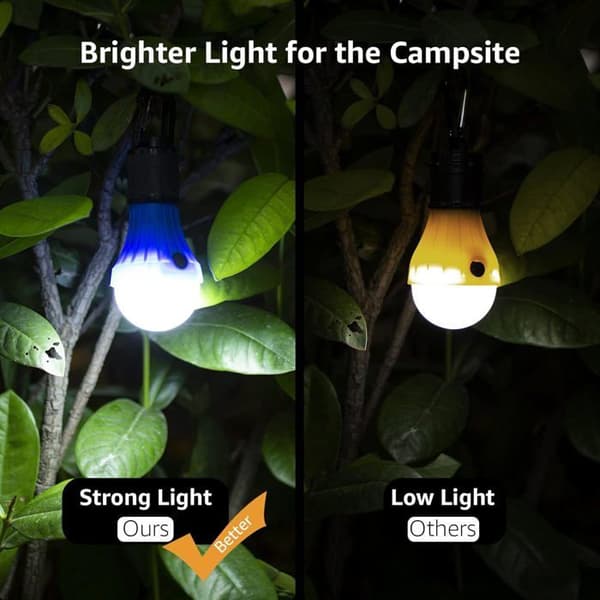 Campinglamper, batteridrevne teltlys, varmhvit og dagslysmoduser, campingtilbehør, hengende lykt, sett