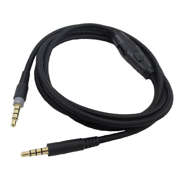 Erstatningslydkabel for Kingston HyperX Cloud II / HyperX Cloud Alpha Høy kvalitet 1,5 meter Black