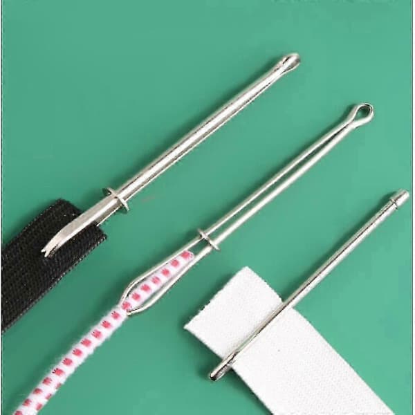 f 1 Set Bodkin Bodkins Lång Kulspets Nyp & Tråd Band Elastisk All (silver2st)[HK]