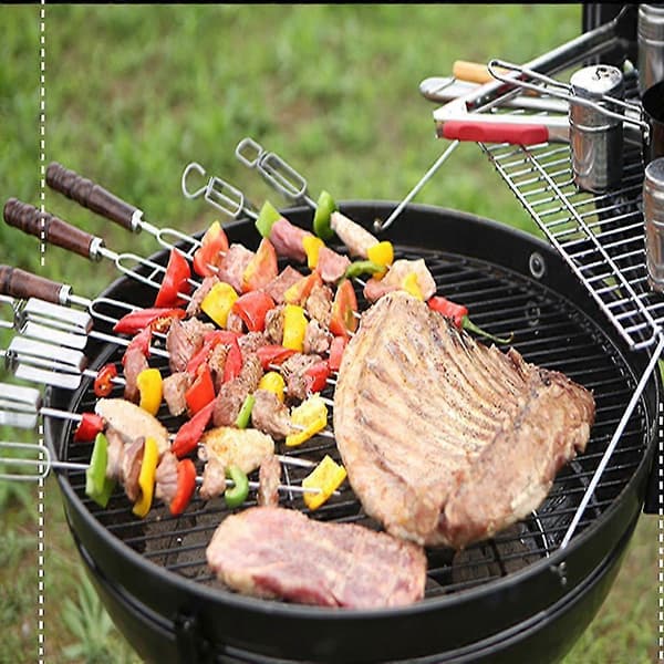 Cisea Bbq-grilli Pyöreä Bbq-grilli Ruostumaton Teräs Bbq-grilli Kannettava Pyöreä Bbq-grilli Kotiin 44,5cm