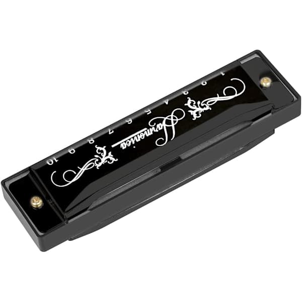Blues Harmonica, Diatonisk Blues Harmonica i C-nøkkel, 10 hull 20 toner Blues Harp Harmonica (Rose Red) black