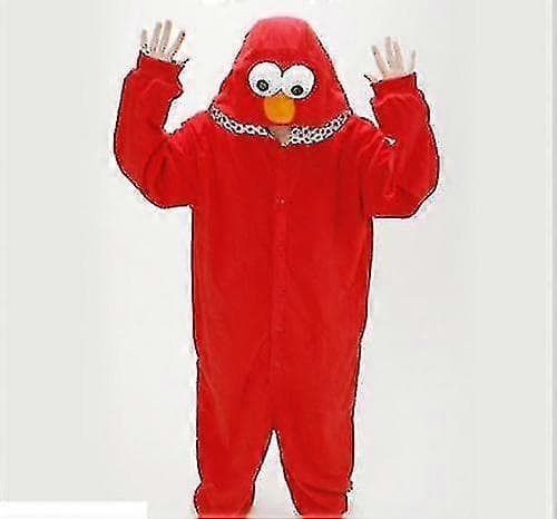 Voksen Sesamgade Cookie Monster Elmo Kostume Red M