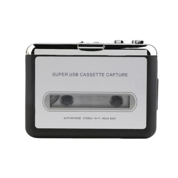 Kassettspiller - High-Tech Place - MP3-konverterer - Sølv - 3,5 mm lydutgang - Stereo