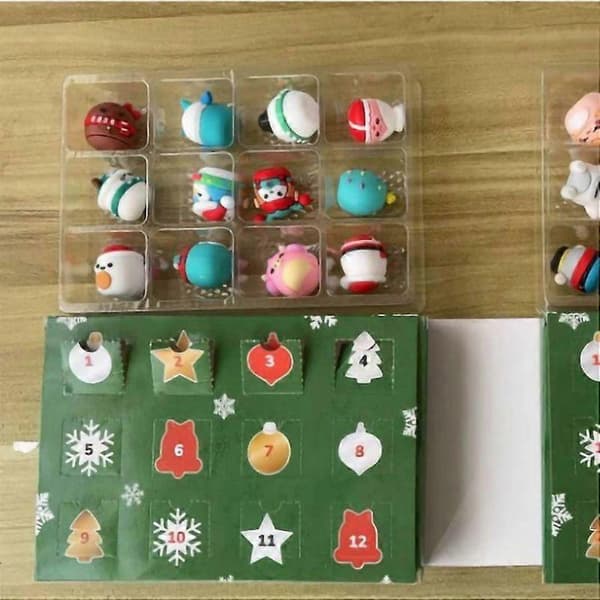 24 Micromallows Julkalender, 2025 Squishmallows Blind Box PVC Julklapp