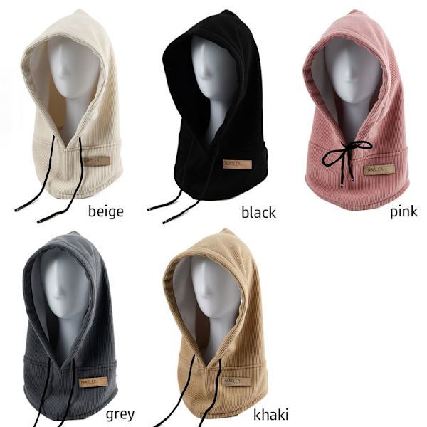 Myk Balaklava Pullover Lue for Kvinner pink
