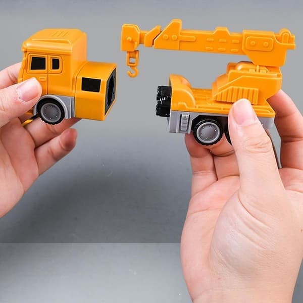 Magnetisk Transformerende Ingeniør Lastbil Samlelegetøj - WELLNGS 16 piece set