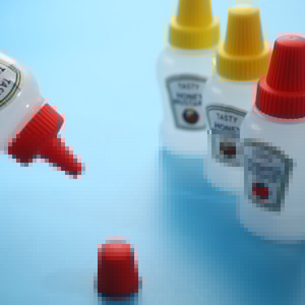 4 st 25 ml Mini Tomatketchupflaska Bärbar Sås Salladsdressing Transparent 25 ml