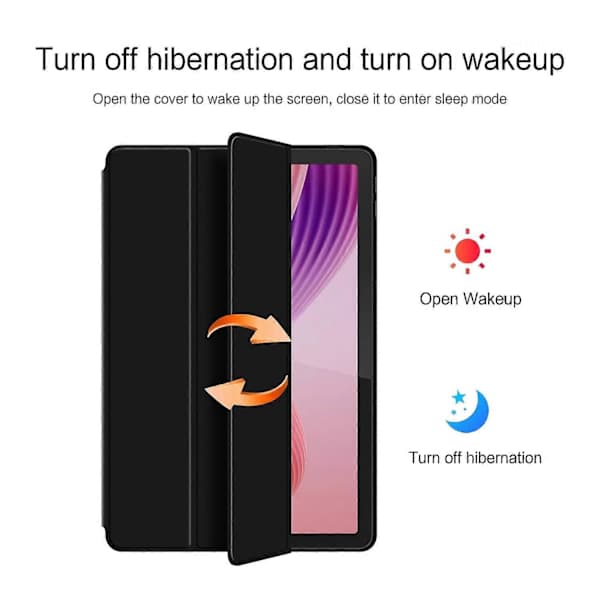 Etui til Lenovo Tab 10.1 (2025) PU Læder TPU Bagside Tri-fold Stand Tablet Beskyttelse