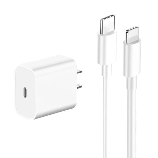 PD 20W USB C-lader strømlevering 3.0 hurtiglading for iPhone 12, 12 Pro Max, 12 Mini, 11, 11 Pro, Galaxy, Pixel osv. - Hvit