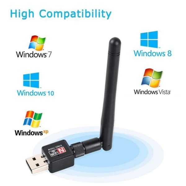 USB WiFi-adapter - Uspecificeret - 600 Mbps - 5dBi-antenne - USB 2.0/1.1 - Windows-kompatibel