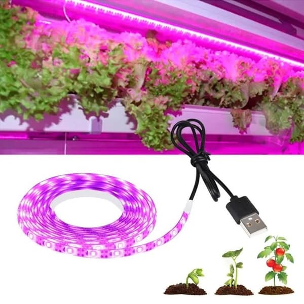Omgivelsesbelysning, lysstrimler USB-lysstrimmel til planter, bart printkort, ikke vandtæt, accentbelysning (Y154)