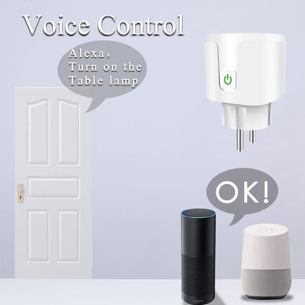 Smartplugg - Alexa - 16A - Wi-Fi - Strömövervakning - Kompatibel med Google Home
