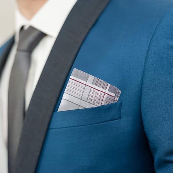 12-pack Herrnäsdukar Bomull 40x40 cm, Bomullsnäsduk - Klassisk Rutig Design