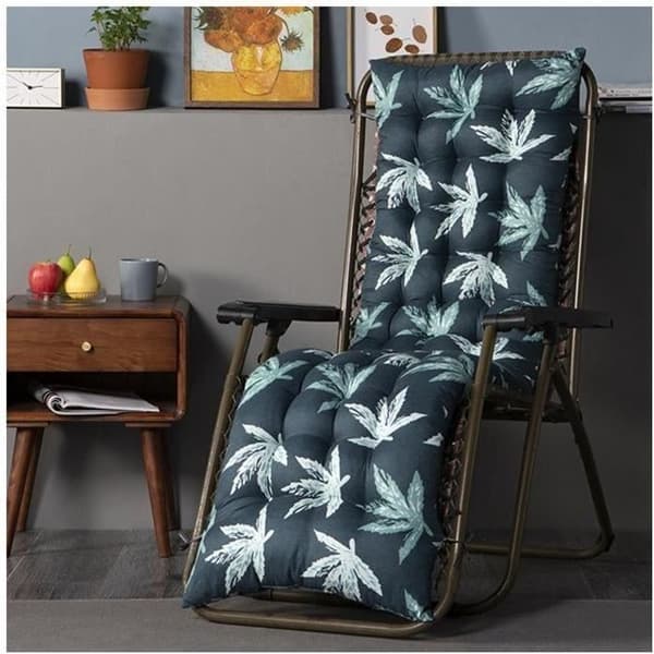 Sammenleggbar, sklisikker solsengpute til hage - Merke - Modell - Tykk komfort - 48x170cm - Grønn