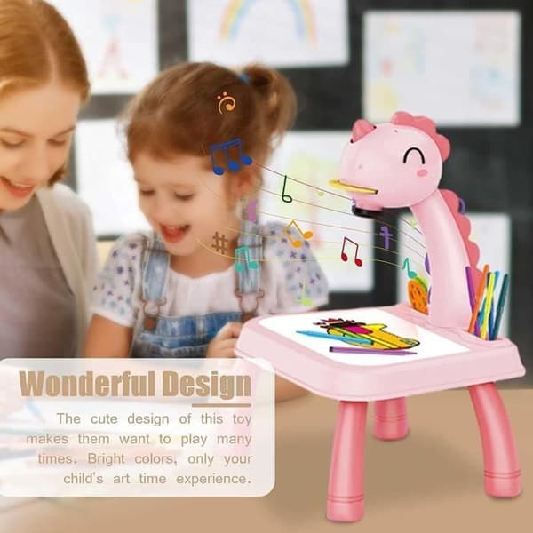 Tegnebord - DRLE - Pedagogisk Projektor - Rosa - For Barn - ABS