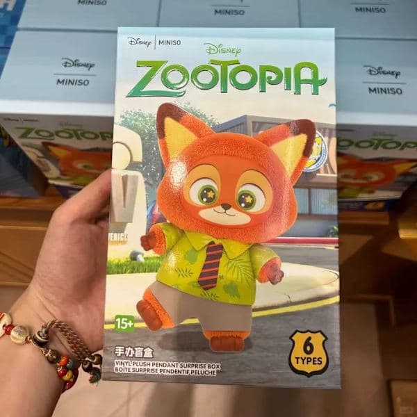 Pehmonukke avaimenperä Zootopia pehmolelu kani Judy kettu Nick yllätyslaatikko A2