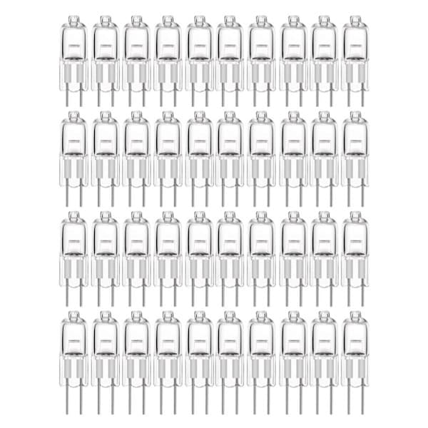 20-pakning G4 halogenpærer 10W 12V - Varmhvit