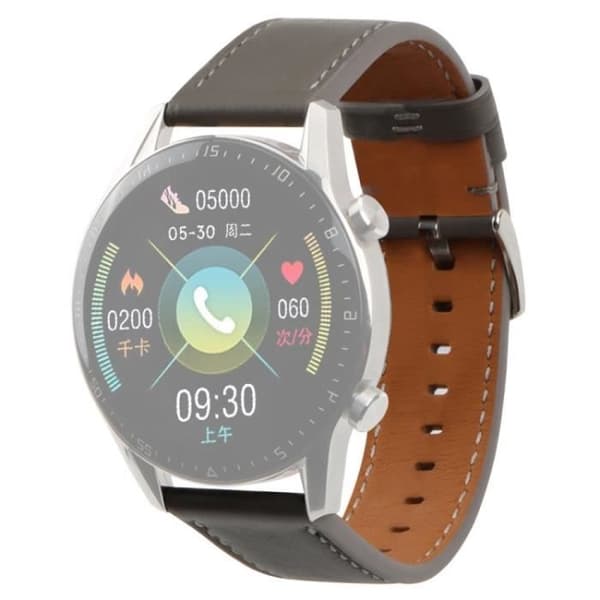 Armbånd - Huawei Watch GT 3 Pro - Læder - Spænde - Grå
