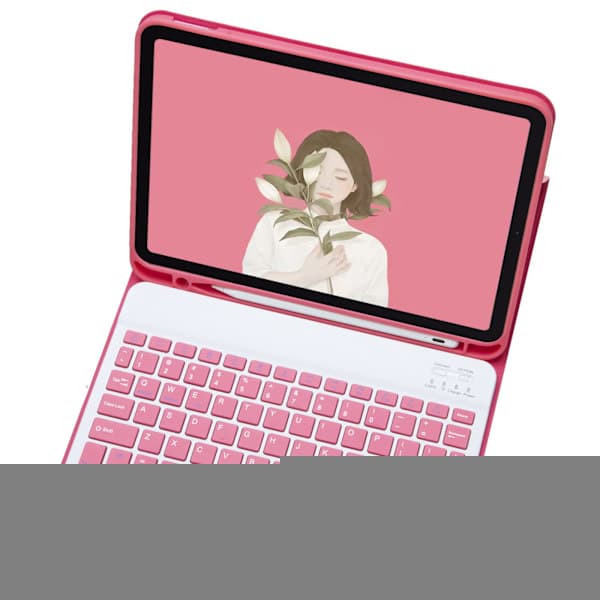 iPad 11:e/10:e generationens fodral med Bluetooth-tangentbord och stativ - Slim Folio-fodral [JUN]
