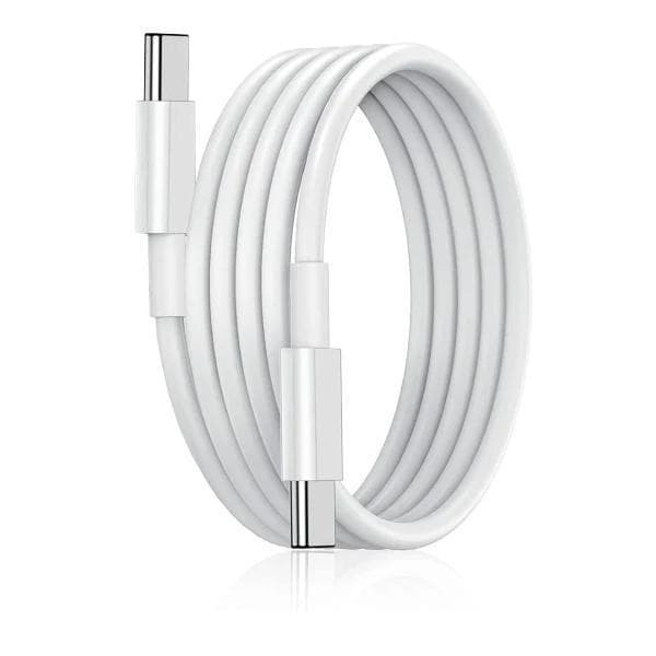Oplader til Macbook 2m - Hurtigoplader - USB-C Oplader Hvid