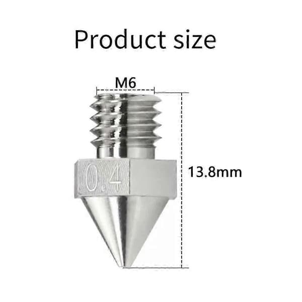 3D-skriverdyse - For Raise3d Pro2 Series erstatningsdyse (0,4 mm)