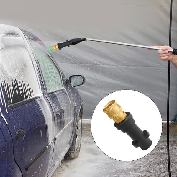 Højtryksrenserpistoladapter med 1/4\" lynkobling hunfitting, kompatibel adapter til Karcher K2-K7, tilbehør til vasker (B)