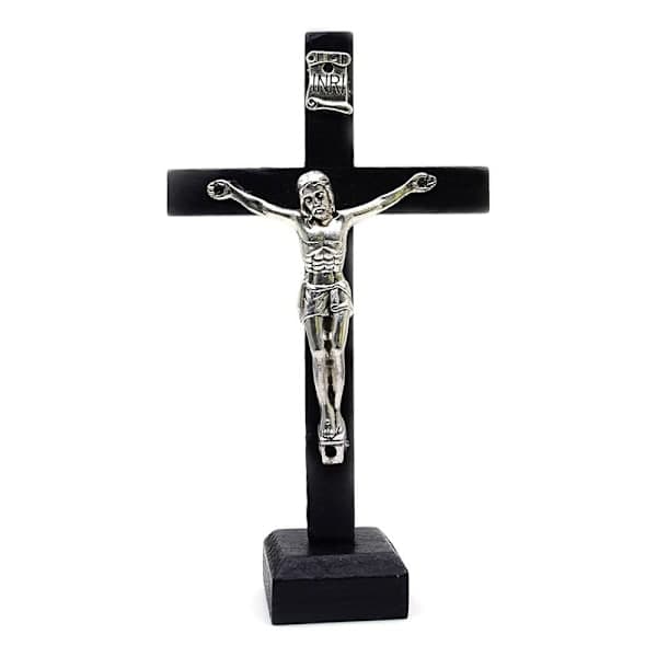Kryssbord Skapdekorasjon Jesusstatue Black