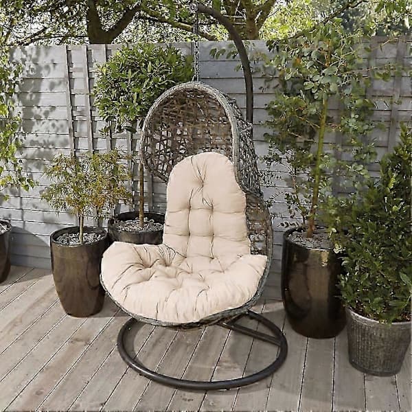 Riipputuolin paksu istuintyyny keinutuolille, beige-KK3-