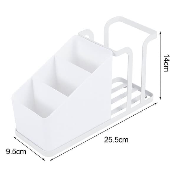 Kaffekopholder Te-pose Dispenser Let Tilgængelig Bakke Multifunktionel Pladsbesparende Kontor Hjem Black