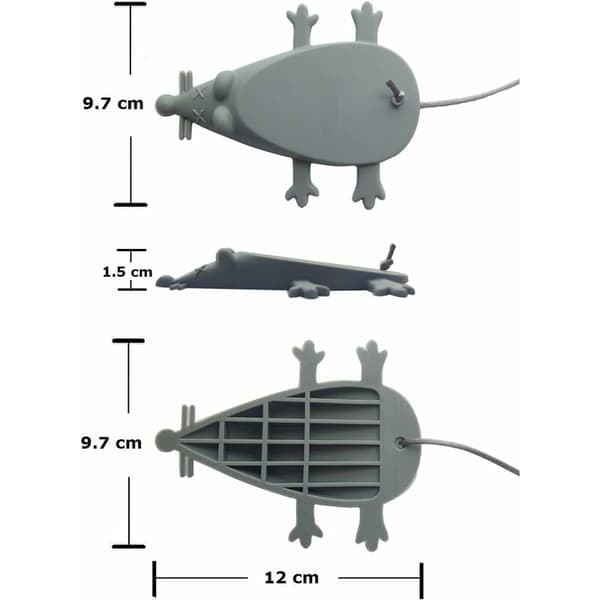 Dörrstopp, Universal Silikon Mus Dörrstopp, Dörrstopp Fingervakt (4-pack, Gul)
