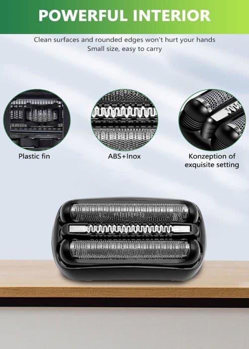 Erstatningsbarberhode for Braun Series 3 trådløs elektrisk barbermaskin for menn, Braun S3-21B 300s, 310s barberhode, etc.