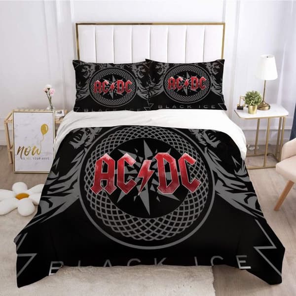 AC/DC Påslakanset, Mikrofiber Påslakanset - 140x200/65x65cm