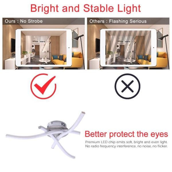 LED Taklampe - Moderne - Trigeminus - Varm Hvit - 3 Pærer - Innendørs