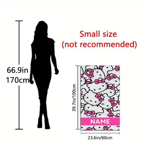 Hello Kitty badehåndklæde - 70 x 160 cm regnbue polyester campinghåndklæde til piger og børn, hurtigtørrende, ultraabsorberende