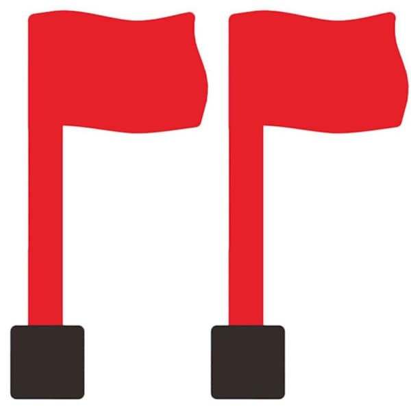 Postkasseflag Roterende Rødt Flag 2 stk. 2 stk.
