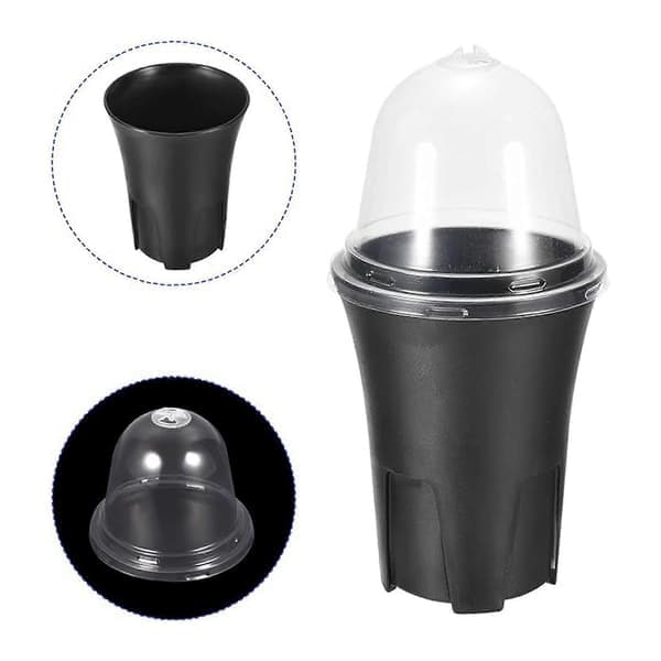 6 stk. plastpotter for såing, for sukkulenter, stiklinger, omplanting, blomster, planter, grønnsaksbeholdere