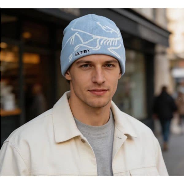 Arc'teryx Bird Head Toque Mössa Ljusblå Merinoull Stickad Vintermössa Unisex Light blue