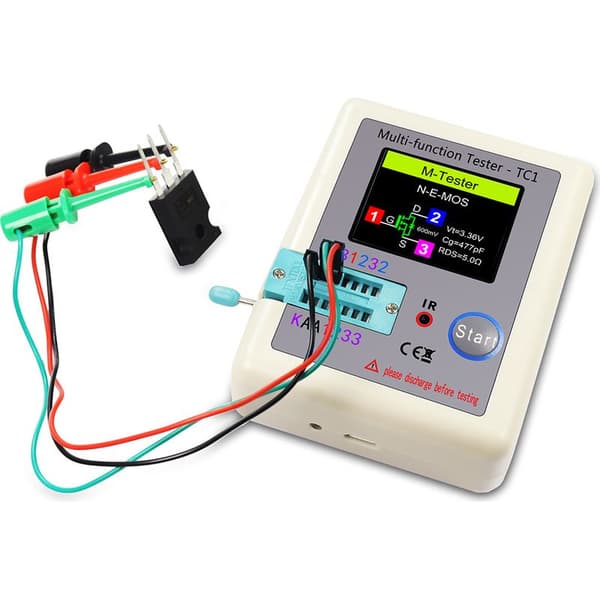 LCR-TC1 Multifunktionel Transistortester, Farve Grafisk Display