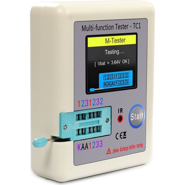 LCR-TC1 Multifunktionel Transistortester, Farve Grafisk Display