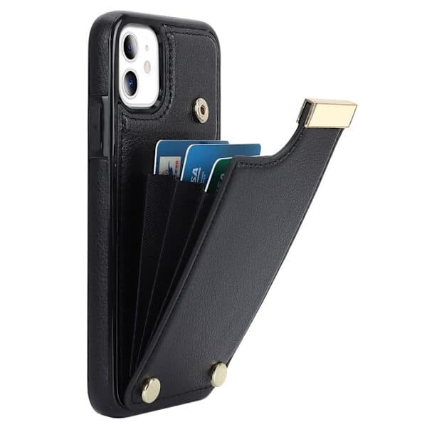 iPhone 11 -kuori korttipidikkeellä - musta musta