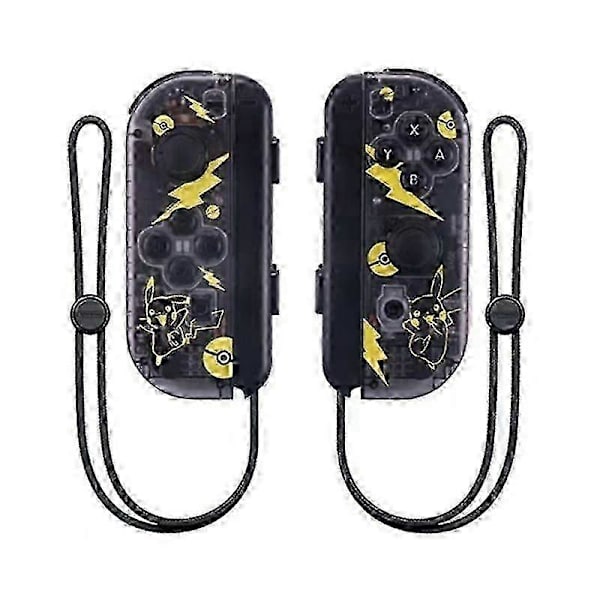 Joycon trådlös handkontroll för Nintendo Switch, stöder väckningsfunktion, vänster höger fjärrkontroller med handledsrem Pikachu