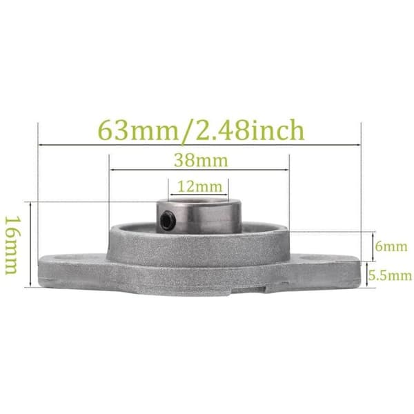 4 stycken kuddblocklager rombiska flänslager kuddblock kullager flänslager (12 mm innerdiameter)