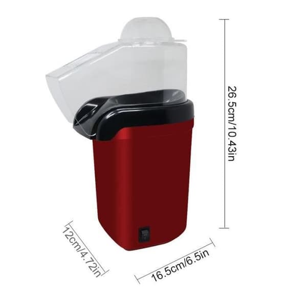 Automatisk elektrisk popcornmaskin för hemmabruk, 1200W, 220V