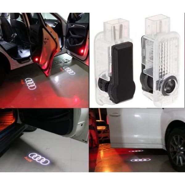 4 delar LED bildörr belysning laserprojektor Audi logotyp ljus