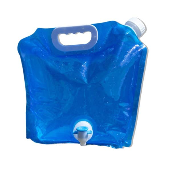 Bærbar vannpose i plast med sammenleggbar beholder blå 5L blue