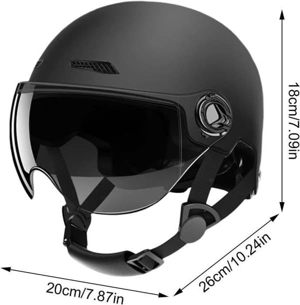 Elscooterhjälm - Visir - Slagtålig - Andningsbar - Unisex