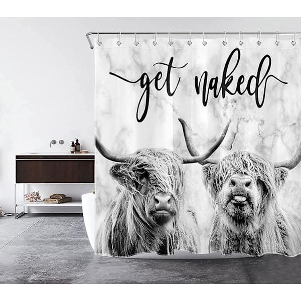 Gårdsstil Highland Ku Dusjforheng